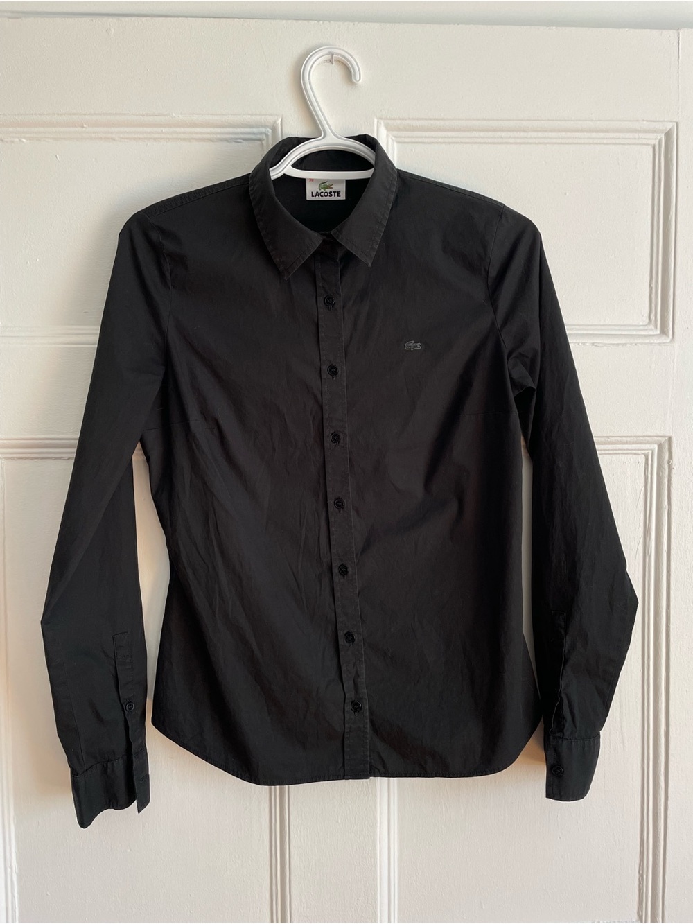 Lacoste | vtg Women’s Black Long-Sleeve Dress Shirt